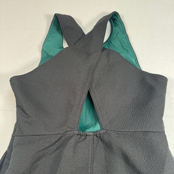 Maeve Anthropologie Criss Cross Back Dress Womens Sz 2 Sleeveless Black Pockets - Picture 10 of 11